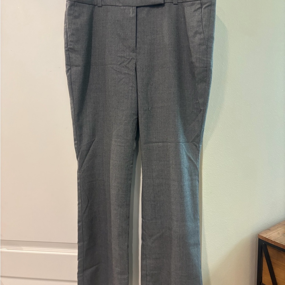 Ann Taylor Signature Trouser 12P Gray Dress Pants